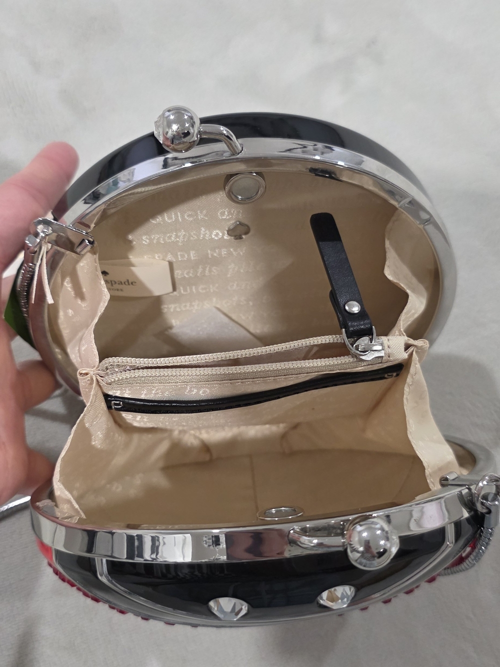 kate spade red crystal ladybug mini crossbody - Picture 3 of 4
